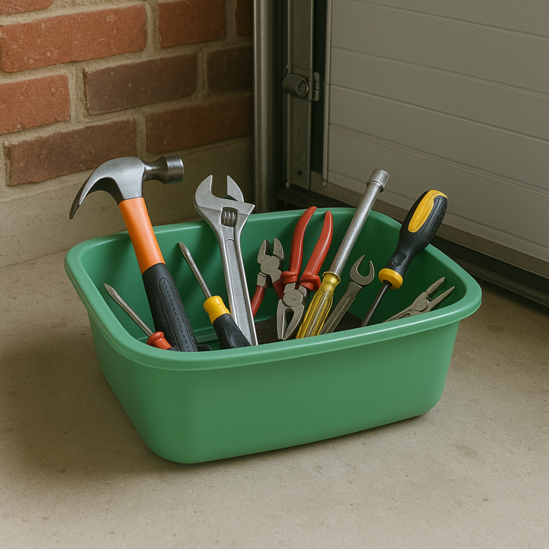 SUPERIOR Plásticos™ Recycled Plastic Multi-Purpose Tub, 8.6 L / 9 Qt Rectangular Basin (Green)