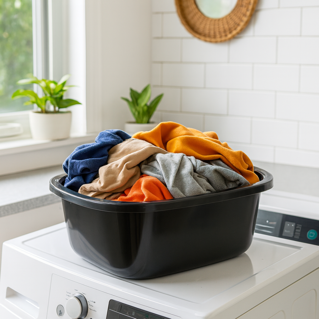 SUPERIOR Plásticos™ Recycled Plastic Multi-Purpose Tub, 8.6 L / 9 Qt Rectangular Basin (Black)