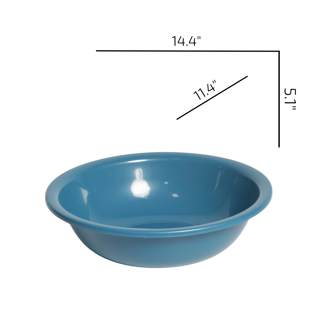 SUPERIOR Plásticos™ Recycled Plastic Multi-Purpose Tub, 5.8 L / 6 Qt Round Basin (Blue)
