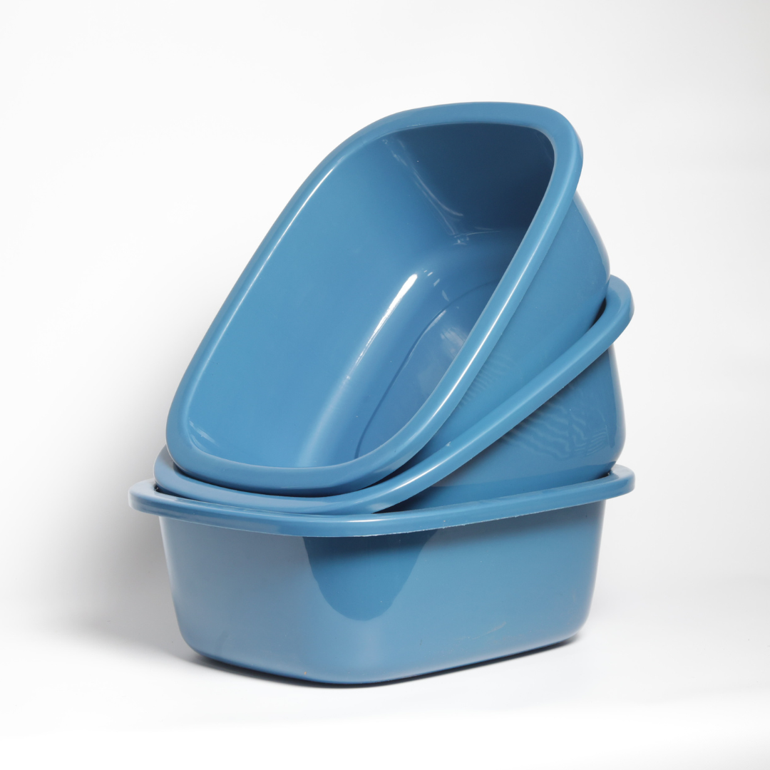 SUPERIOR Plásticos™ Recycled Plastic Multi-Purpose Tub, 8.6 L / 9 Qt Rectangular Basin (Blue)