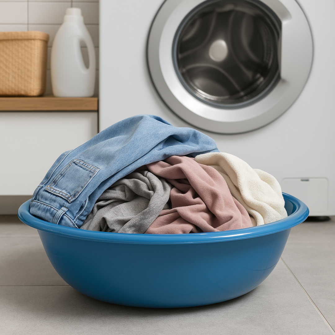 SUPERIOR Plásticos™ Recycled Plastic Multi-Purpose Tub, 5.8 L / 6 Qt Round Basin (Blue)