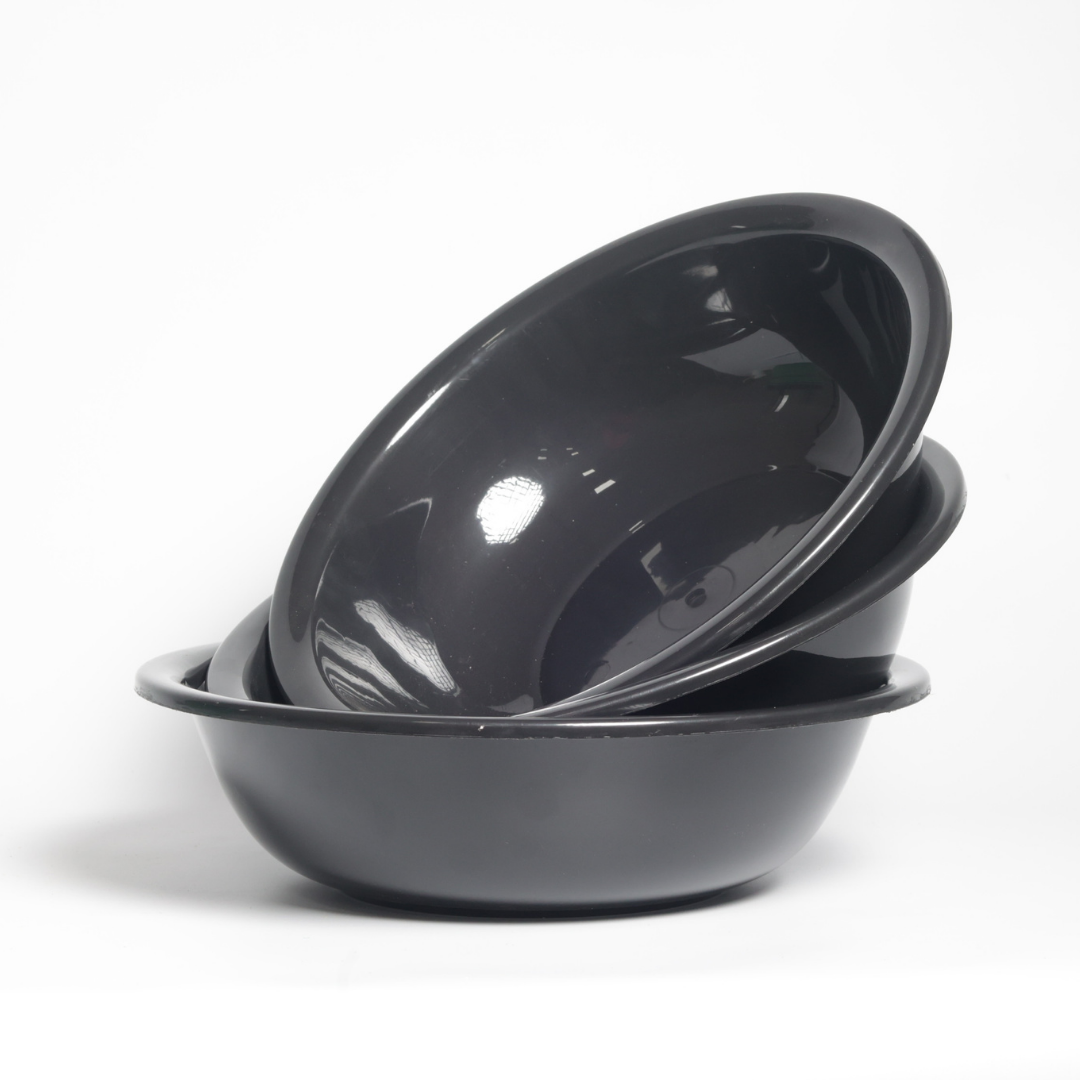 SUPERIOR Plásticos™ Recycled Plastic Multi-Purpose Tub, 5.8 L / 6 Qt Round Basin (Black)
