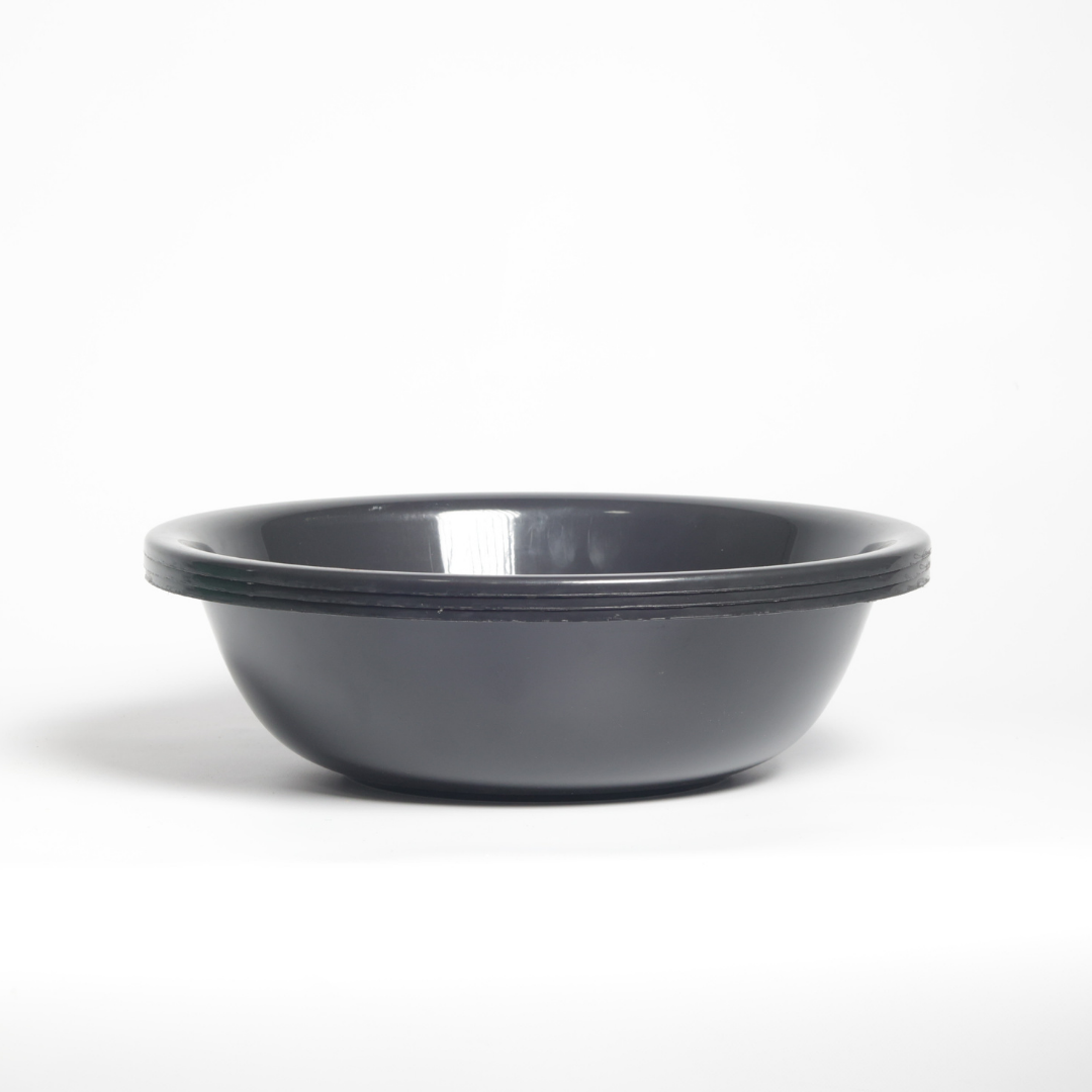 SUPERIOR Plásticos™ Recycled Plastic Multi-Purpose Tub, 5.8 L / 6 Qt Round Basin (Black)