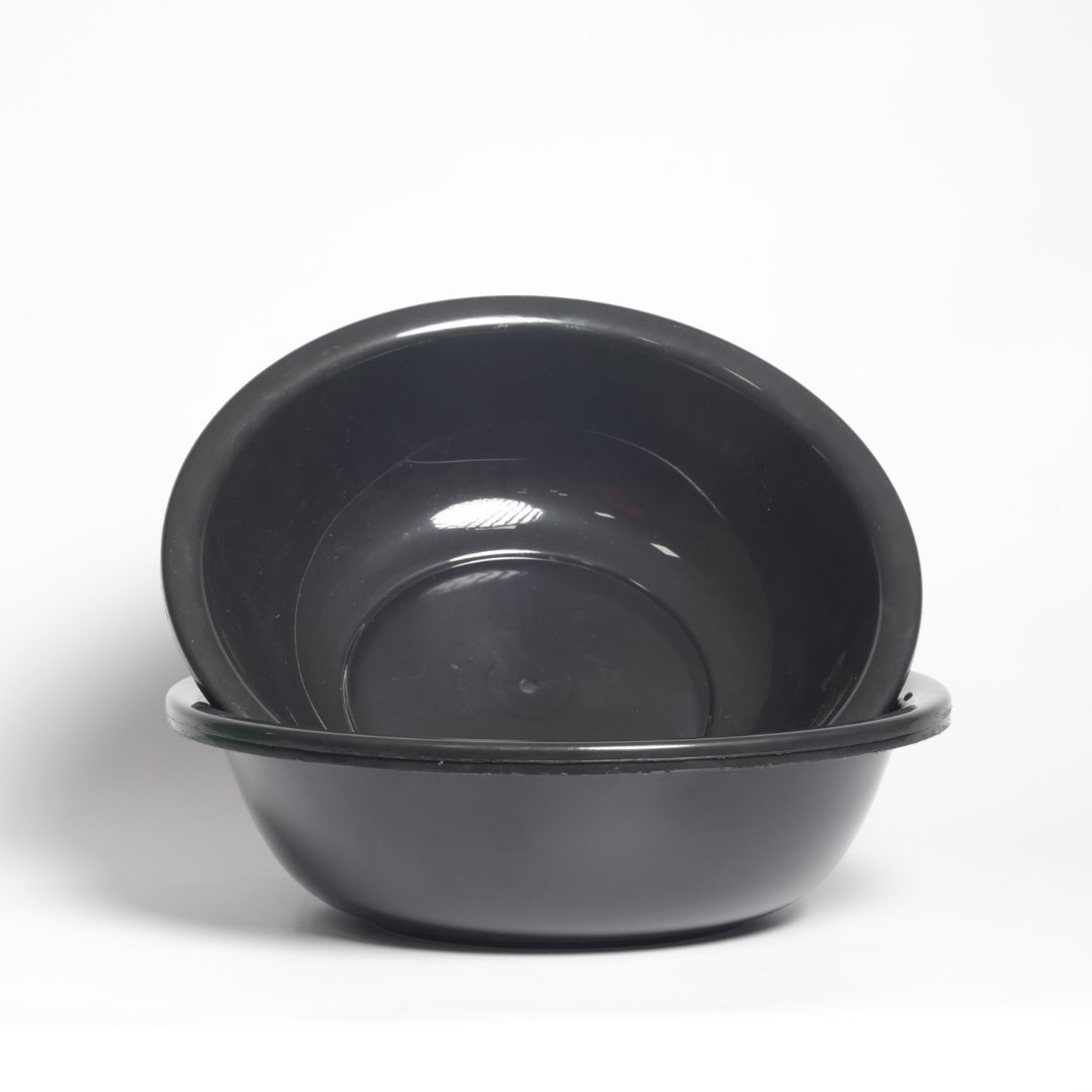 SUPERIOR Plásticos™ Recycled Plastic Multi-Purpose Tub, 5.8 L / 6 Qt Round Basin (Black)