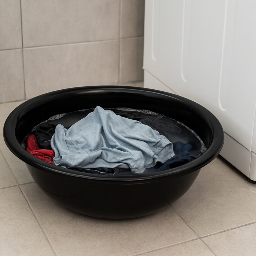 SUPERIOR Plásticos™ Recycled Plastic Multi-Purpose Tub, 5.8 L / 6 Qt Round Basin (Black)