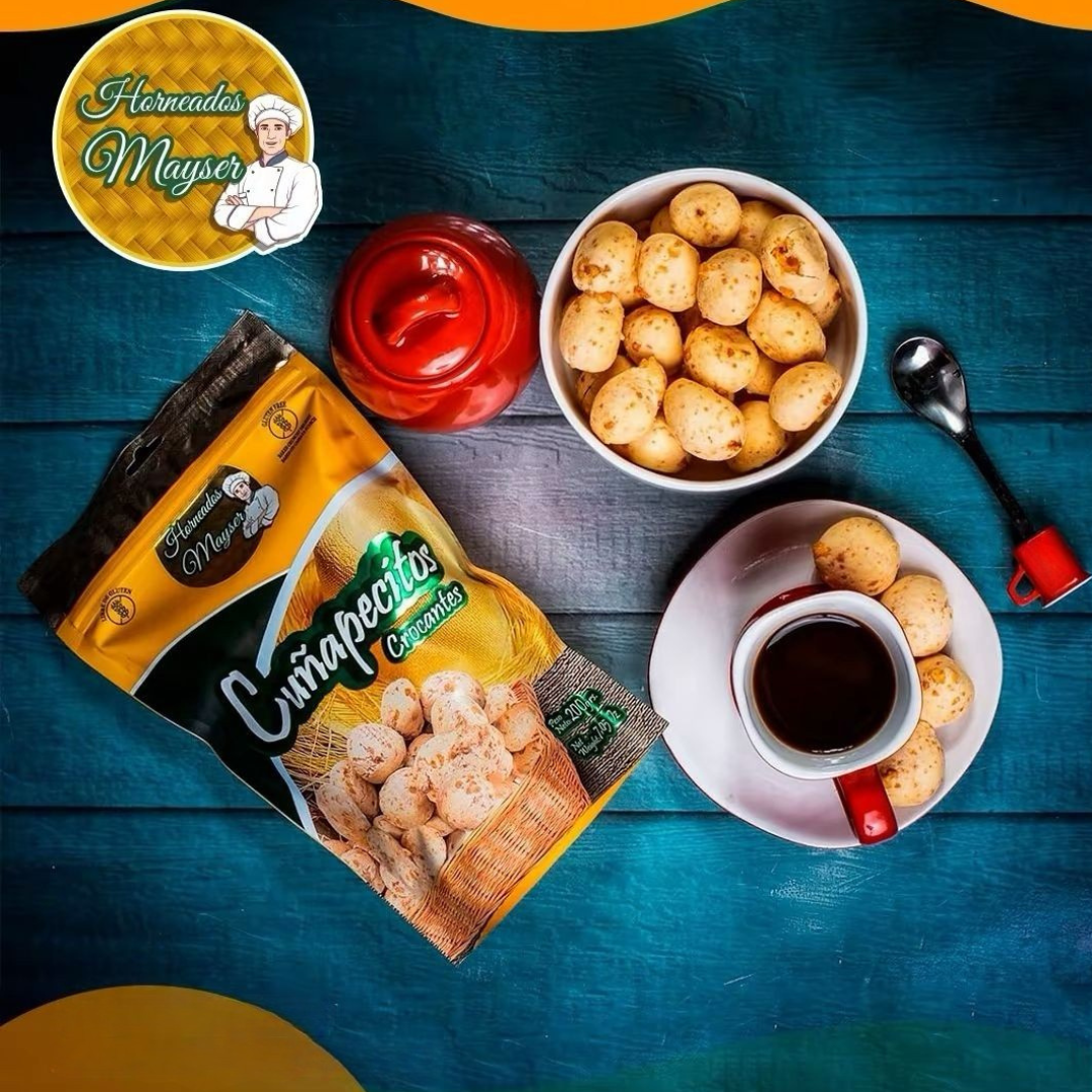 Horneados Mayser Cuñapé Crocante / Cassava Cheese Biscuit, 7 oz. (200 gr) Doy Pack