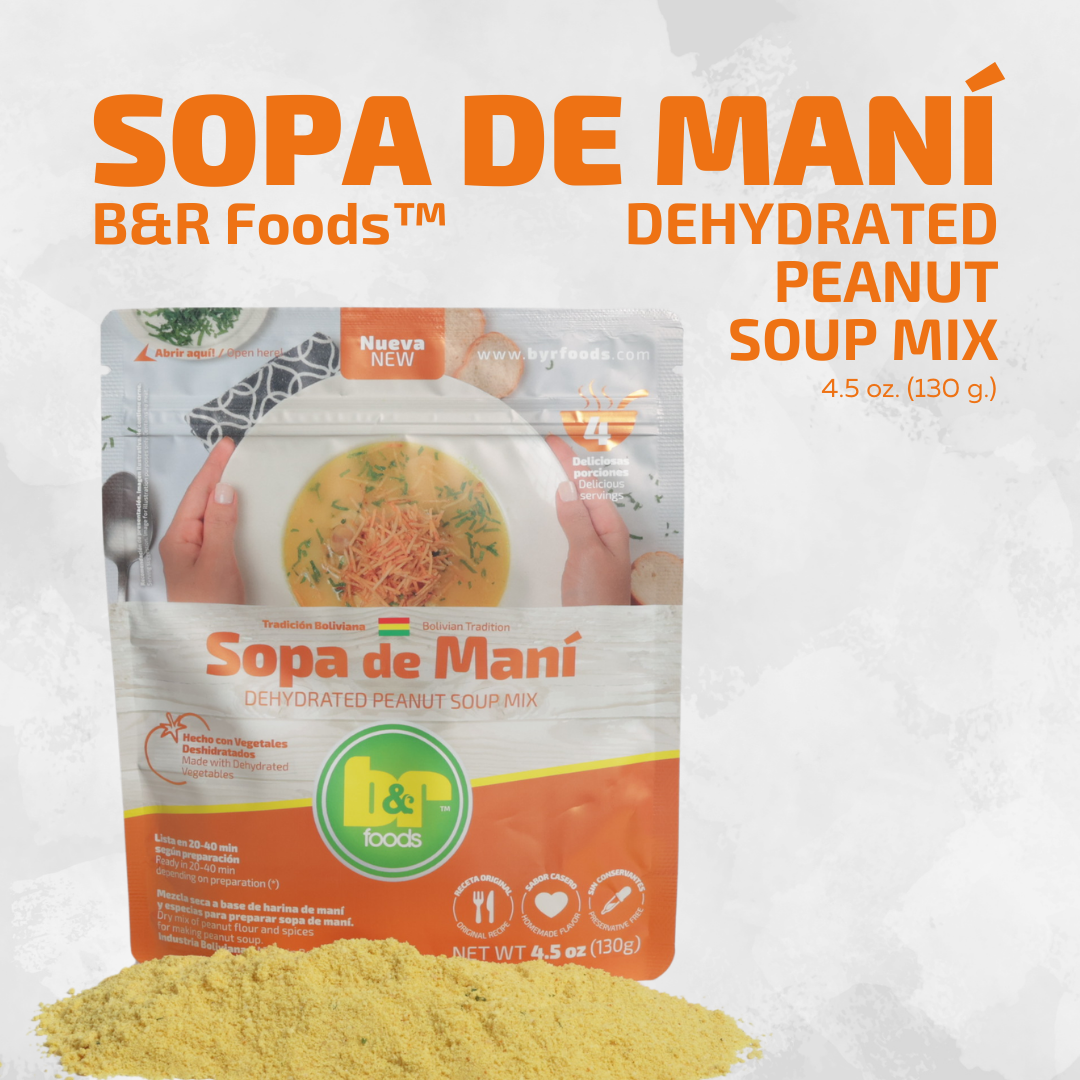 B&R Foods™ Mix Sopa de Maní / Peanut Soup Mix, 4.5 oz. (130 g) Doy Pack