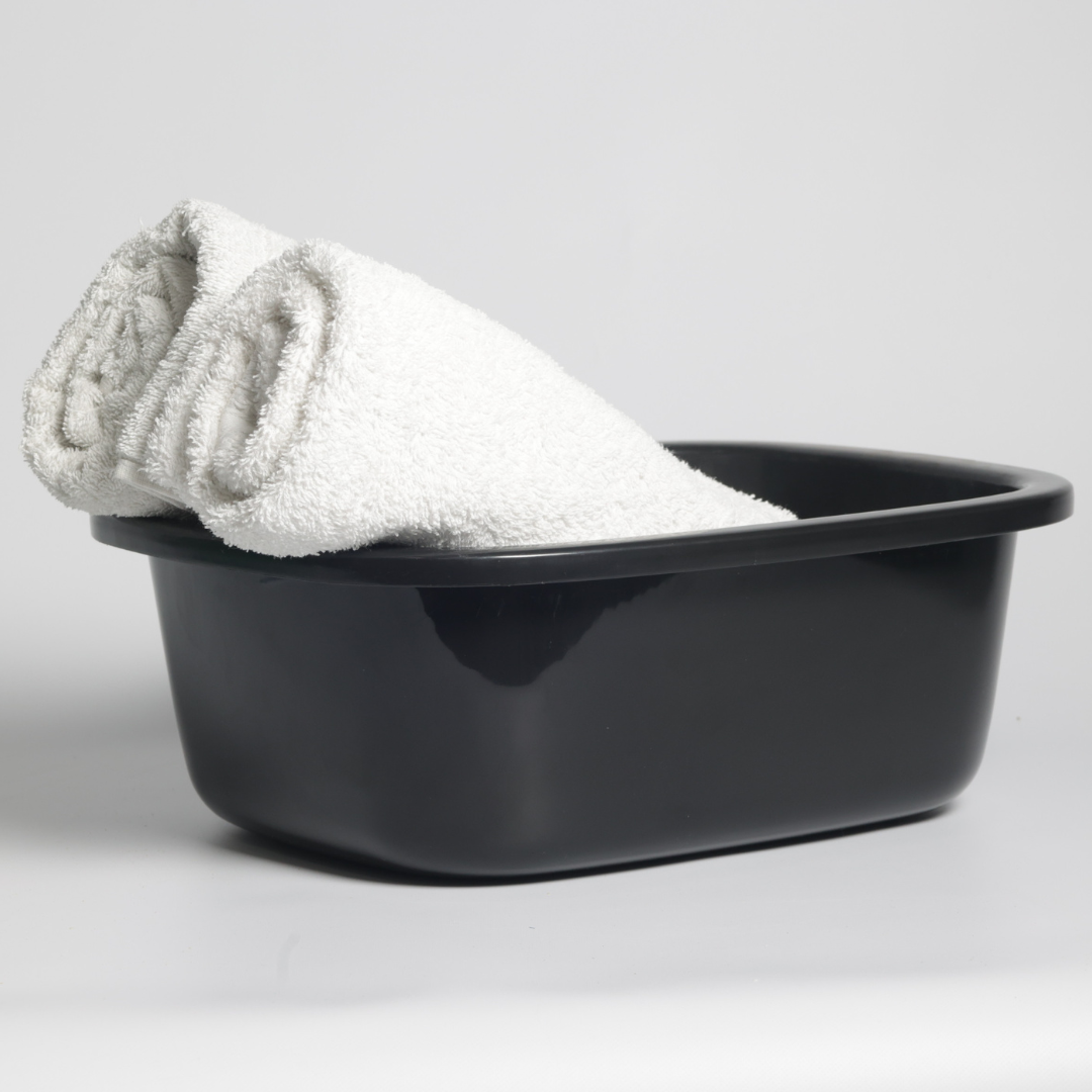 SUPERIOR Plásticos™ Recycled Plastic Multi-Purpose Tub, 8.6 L / 9 Qt Rectangular Basin (Black)