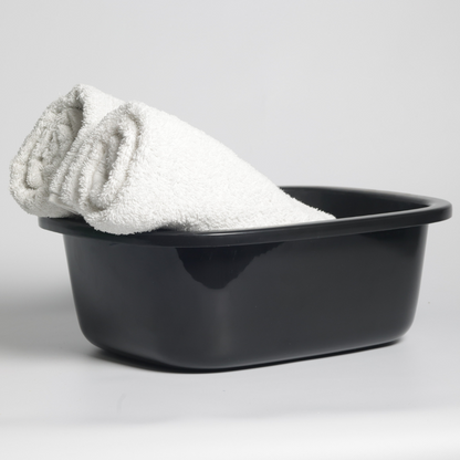 SUPERIOR Plásticos™ Recycled Plastic Multi-Purpose Tub, 8.6 L / 9 Qt Rectangular Basin (Black)