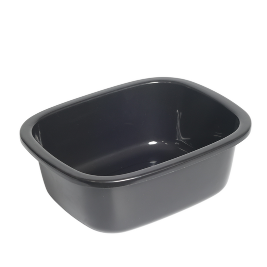 SUPERIOR Plásticos™ Recycled Plastic Multi-Purpose Tub, 8.6 L / 9 Qt Rectangular Basin (Black)