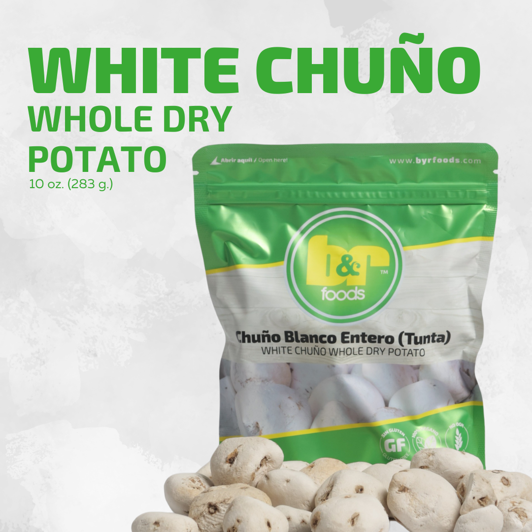 B&R Foods™ Chuño Blanco Entero (Tunta) / White Chuño Whole Dry Potato, 10 oz. (283 g.) Doy Pack