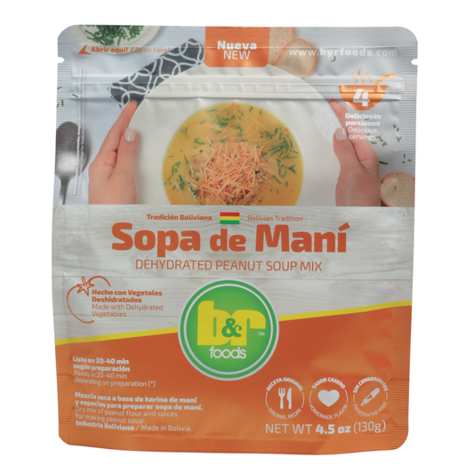B&R Foods™ Mix Sopa de Maní / Peanut Soup Mix, 4.5 oz. (130 g) Doy Pack