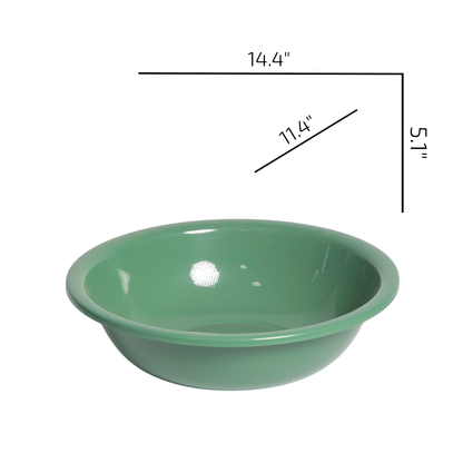 SUPERIOR Plásticos™ Recycled Plastic Multi-Purpose Tub, 5.8 L / 6 Qt Round Basin (Green)