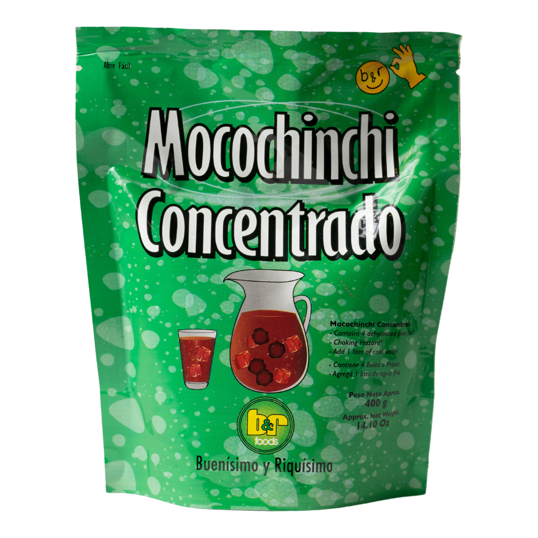 B&R Foods™ Mocochinchi Concentrado / Peach Tea Concentrated, 14.10 fl. oz. (400 g.) Doy Pack