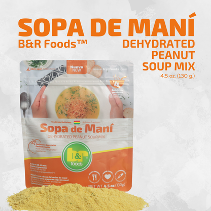 B&R Foods™ Mix Sopa de Maní / Peanut Soup Mix, 4.5 oz. (130 g) Doy Pack
