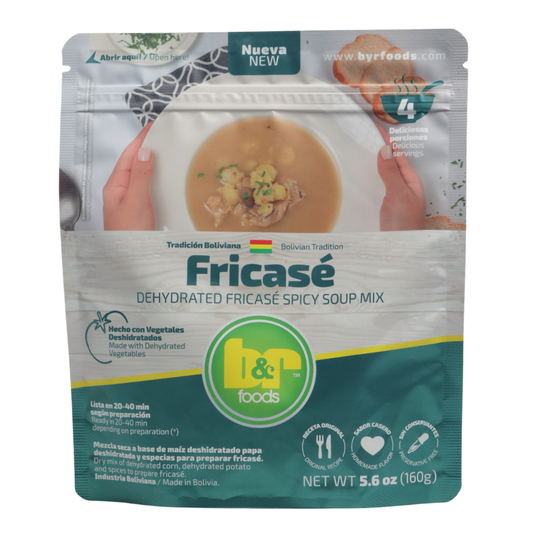 B&R Foods™ Sopa de Fricasé / Dehydrated Fricasé Soup Mix, 5.6 oz. (160 g) Doy Pack