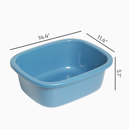 SUPERIOR Plásticos™ Recycled Plastic Multi-Purpose Tub, 8.6 L / 9 Qt Rectangular Basin (Blue)